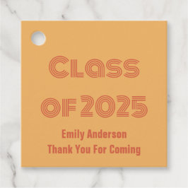 Etiquetas Para Lembrancinhas Classe de Graduação Laranja e Vermelho-Laranja 202
