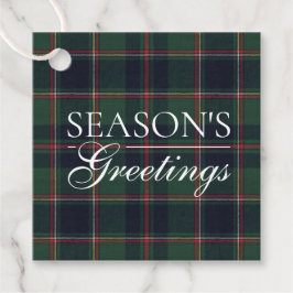 Etiquetas Para Lembrancinhas Classic Dark Blue Red Green Plaid Pattern