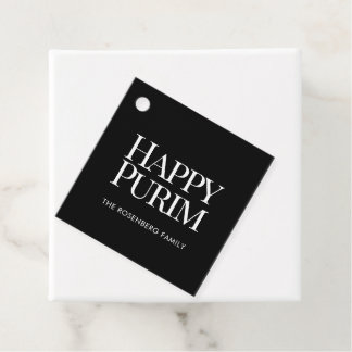 Etiquetas Para Lembrancinhas Classic Family Name Happy Purim