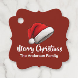 Etiquetas Para Lembrancinhas Classic Santa Hat