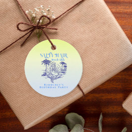 Etiquetas Para Lembrancinhas Coastal Mermaid Blue Cowgirl Summer Birthday 