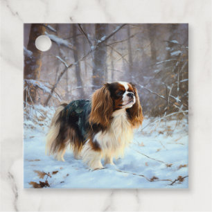 Etiquetas Para Lembrancinhas Cocker Spaniel Inglês Deixe Nevar Natal