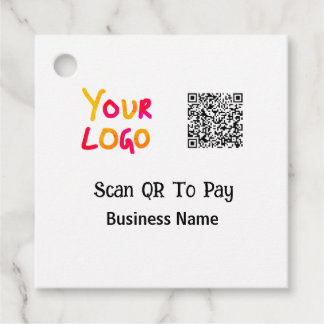Etiquetas Para Lembrancinhas Código QR minimalista simples para pagar nome come