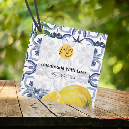 Etiquetas Para Lembrancinhas Código Qr para Pacotes Comerciais Bliss Mediterrân