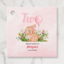 Etiquetas Para Lembrancinhas Coelhinho Bonito Torna segundo aniversário Duas Me