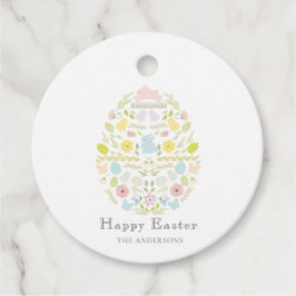 Etiquetas Para Lembrancinhas Coelhinho De Folhagem De Ovos De Páscoa Decorado