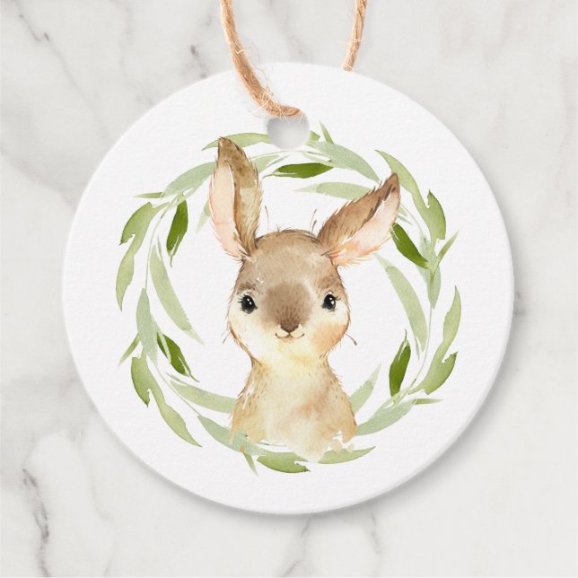 Etiquetas Para Lembrancinhas Coelho Bonito Obrigado (Frente)