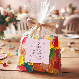 Etiquetas Para Lembrancinhas Coffee Pink Bow Cafe Bebe Girl Baby Shower Decor