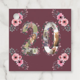 Etiquetas Para Lembrancinhas Colagem Fotográfica Grande 20 Birthday Rapariga Ro