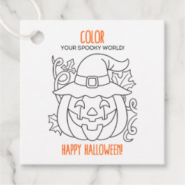 Etiquetas Para Lembrancinhas Coloração das marcas do presente do Halloween