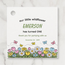 Etiquetas Para Lembrancinhas Colorful Funny Little Wildflower 1st Birthday 