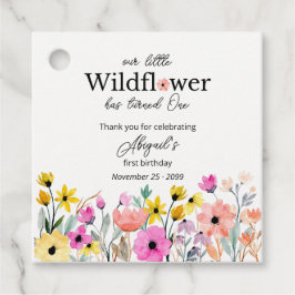 Etiquetas Para Lembrancinhas Colorful Pink Our Little Wildflower 1st Birthday