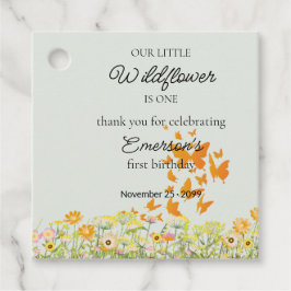 Etiquetas Para Lembrancinhas Colorful Wildflower Butterfly 1st Birthday