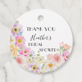 Etiquetas Para Lembrancinhas Colorido Floral Desabrochar Noivado Agradecimento