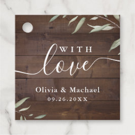 Etiquetas Para Lembrancinhas Com amor elegante casamento rústico de madeira ver