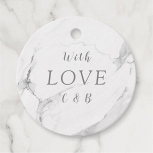 Etiquetas Para Lembrancinhas Com amor falso mármore prata favor de casamento mo