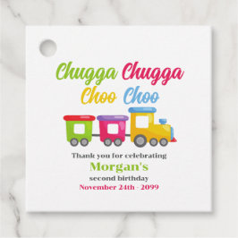 Etiquetas Para Lembrancinhas Comboio Colorido do Partido segundo aniversário Ch