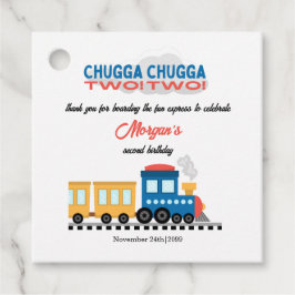 Etiquetas Para Lembrancinhas Comboio de Cartoon Colorido do segundo aniversário