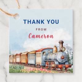 Etiquetas Para Lembrancinhas Comboio Editável Quadrado Obrigado Marca