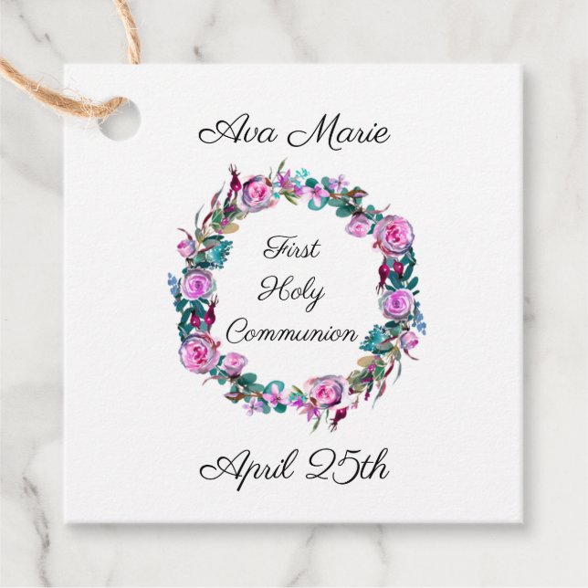 Etiquetas Para Lembrancinhas Communion Wreath (Frente)