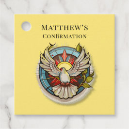 Etiquetas Para Lembrancinhas Confirmação Católica Religiosa da Pomba Branca Ama