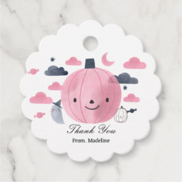 Etiquetas Para Lembrancinhas convites de aniversário de abóbora rosa-fofinho