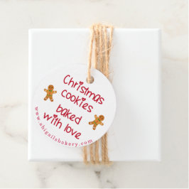 Etiquetas Para Lembrancinhas Cookies de Natal cozidos com Homens Adoráveis