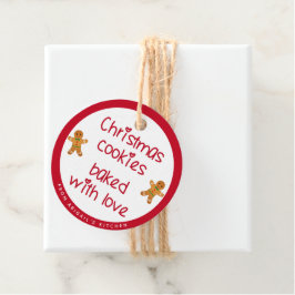 Etiquetas Para Lembrancinhas Cookies de Natal cozidos com Homens Adoráveis