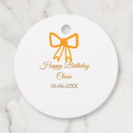 Etiquetas Para Lembrancinhas Cor d'água do arco cor de laranja amarela retro fe