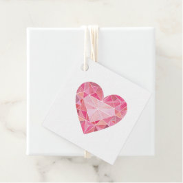 Etiquetas Para Lembrancinhas Cor-de-água rosa, coração, gem diamond Glam Love