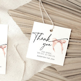 Etiquetas Para Lembrancinhas Cor-de-rosa claro Moderno Obrigado arco Chá de pan