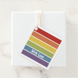Etiquetas Para Lembrancinhas Cor Retro Mudada Personalizada Com Amo Arco-Íris