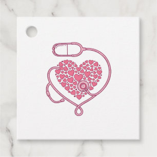 Etiquetas Para Lembrancinhas Coração Estetoscópio Amor Médico Desenho de Camisa