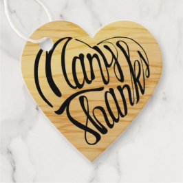 Etiquetas Para Lembrancinhas Coração formou muitos obrigados em 4 idiomas