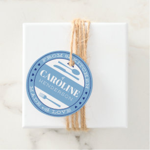 Etiquetas Para Lembrancinhas Corações Azul Francês e Azul Marinho Feitos Com Am