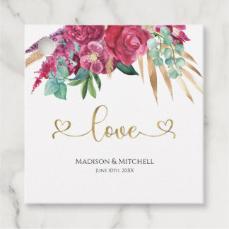 Etiquetas Para Lembrancinhas Corações Douradas Elegantes Florais Elegantes Mage