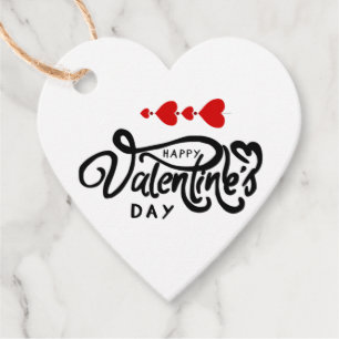Etiquetas Para Lembrancinhas Corações Vermelhos do Dia Valentim Típica de Seta 