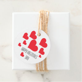 Etiquetas Para Lembrancinhas Corações Vermelhos Simples e Corações em Dia de os