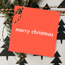 Etiquetas Para Lembrancinhas Coral Red Christmas | Simples minimalista simples