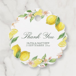 Etiquetas Para Lembrancinhas Coroa de Aquarela Casamento de Citrinos Mediterrân