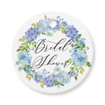 Coroa de Flores de Hortênsia Azul para Chá de Noiv