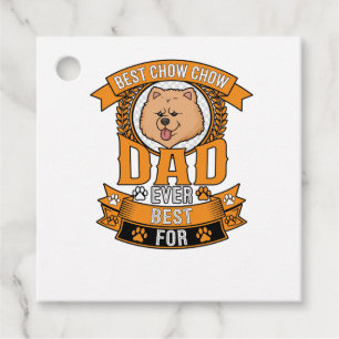 Etiquetas Para Lembrancinhas Coroa de Impressões de Pata do Cachorro Chow Dad