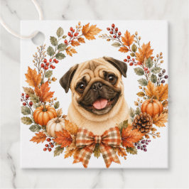 Etiquetas Para Lembrancinhas Coroa de Outono Pug