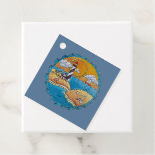 Etiquetas Para Lembrancinhas Costa do mar, zona ensolarada, diversão de praia