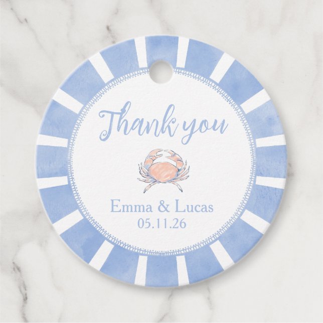 Etiquetas Para Lembrancinhas crab (Frente)