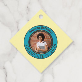 Etiquetas Para Lembrancinhas Cream Photo Modern Graduation Party Thank You