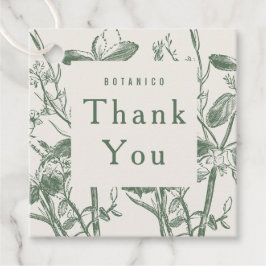 Etiquetas Para Lembrancinhas Creme De Sábio Botânico Moderno Floral Obrigado