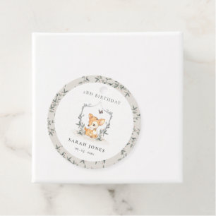 Etiquetas Para Lembrancinhas Crest Floral De Bebê Elegante Qualquer Aniversário