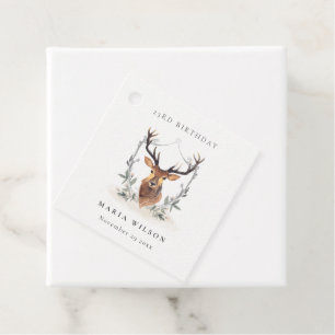 Etiquetas Para Lembrancinhas Crest Floral De Veado Bastante Bastante Dusky Qual