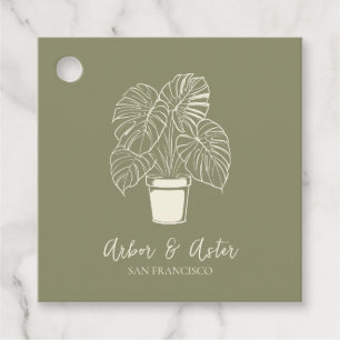 Etiquetas Para Lembrancinhas Cuidado Personalizado com Planta Oliveira Sage Ver